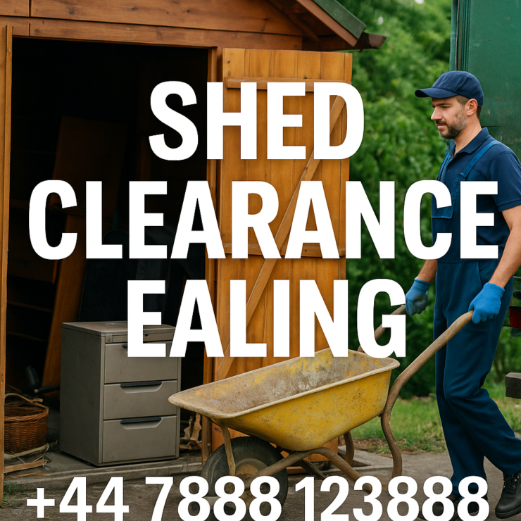 Shed clearance in Ealing with old wooden shed dismantled and removed by Rubbish Clearance Ealing