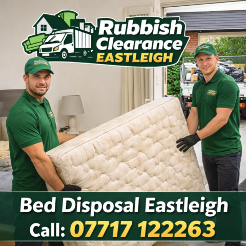 Bed disposal service in Eastleigh removing a mattress with same-day rubbish clearance