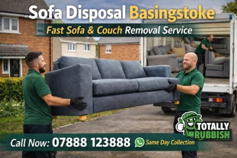 Sofa disposal Basingstoke – same day sofa and couch removal by licensed waste carrier