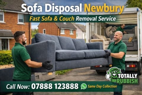 Sofa disposal service in Newbury removing a couch for same-day bulky waste collection