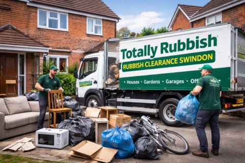 Rubbish clearance in Swindon showing same-day house and garden waste removal by Totally Rubbish