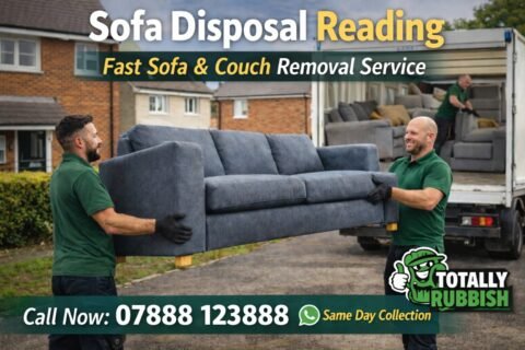 Sofa disposal in Reading with same-day couch removal by licensed rubbish clearance team