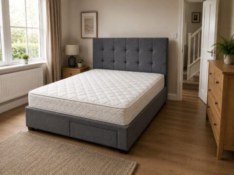 Bed and mattress disposal service collecting an unwanted bed and mattress in Reading, Berkshire.